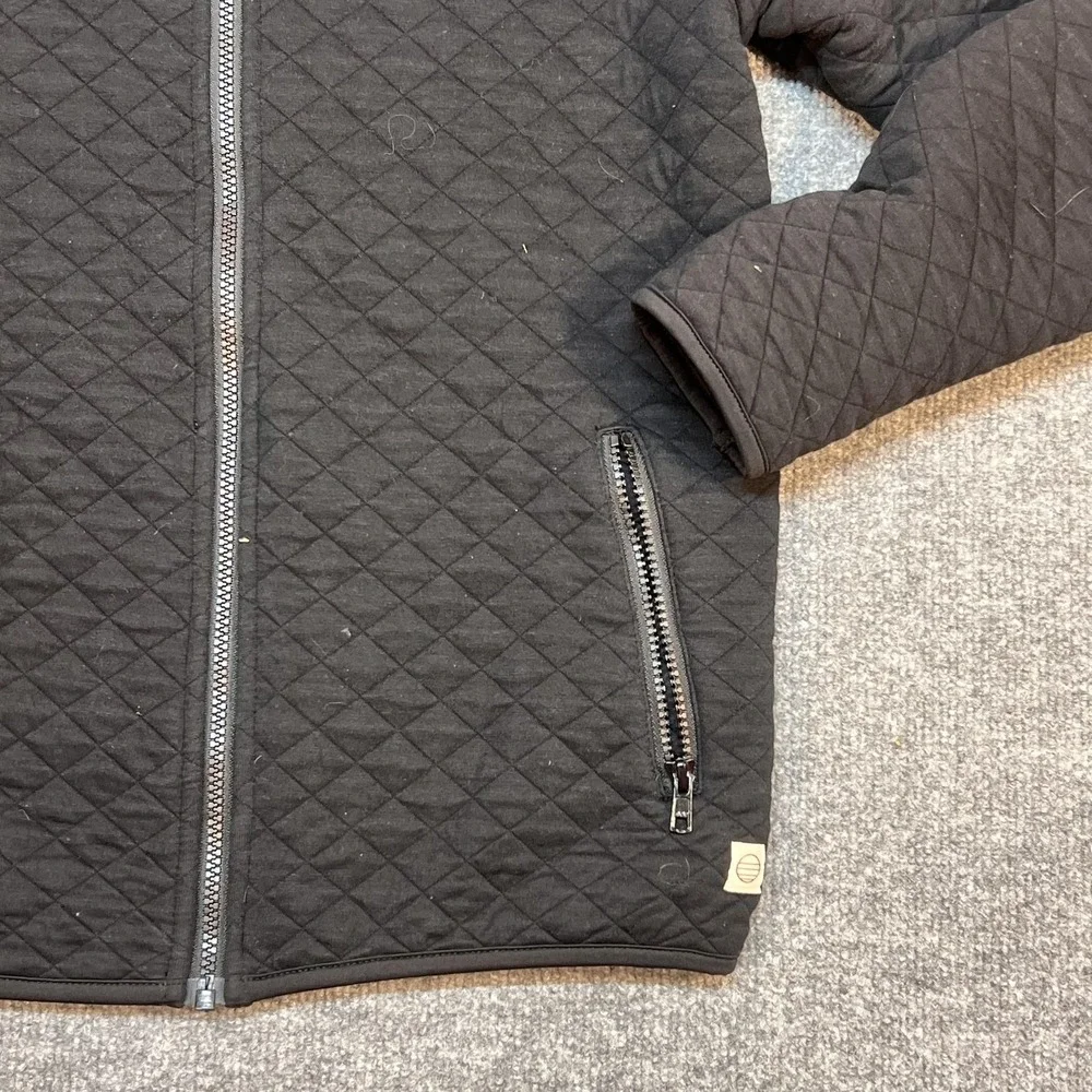 Marine Layer Jacket Womens Medium Black Quilted Full Zip Tech Summit Databricks - Picture 4 of 11